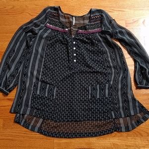 Free People Death in the Wind Boho Top